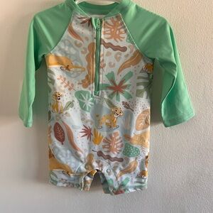 Disney The Lion King Kids One-Piece Rash Guard Swimsuit